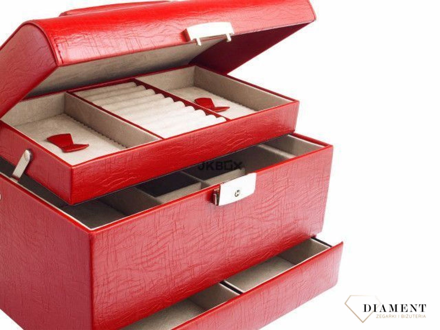 Szkatułka na biżuterię damska w kolorze czerwonym 3 poziomowa SP-901A7 (1).jpg