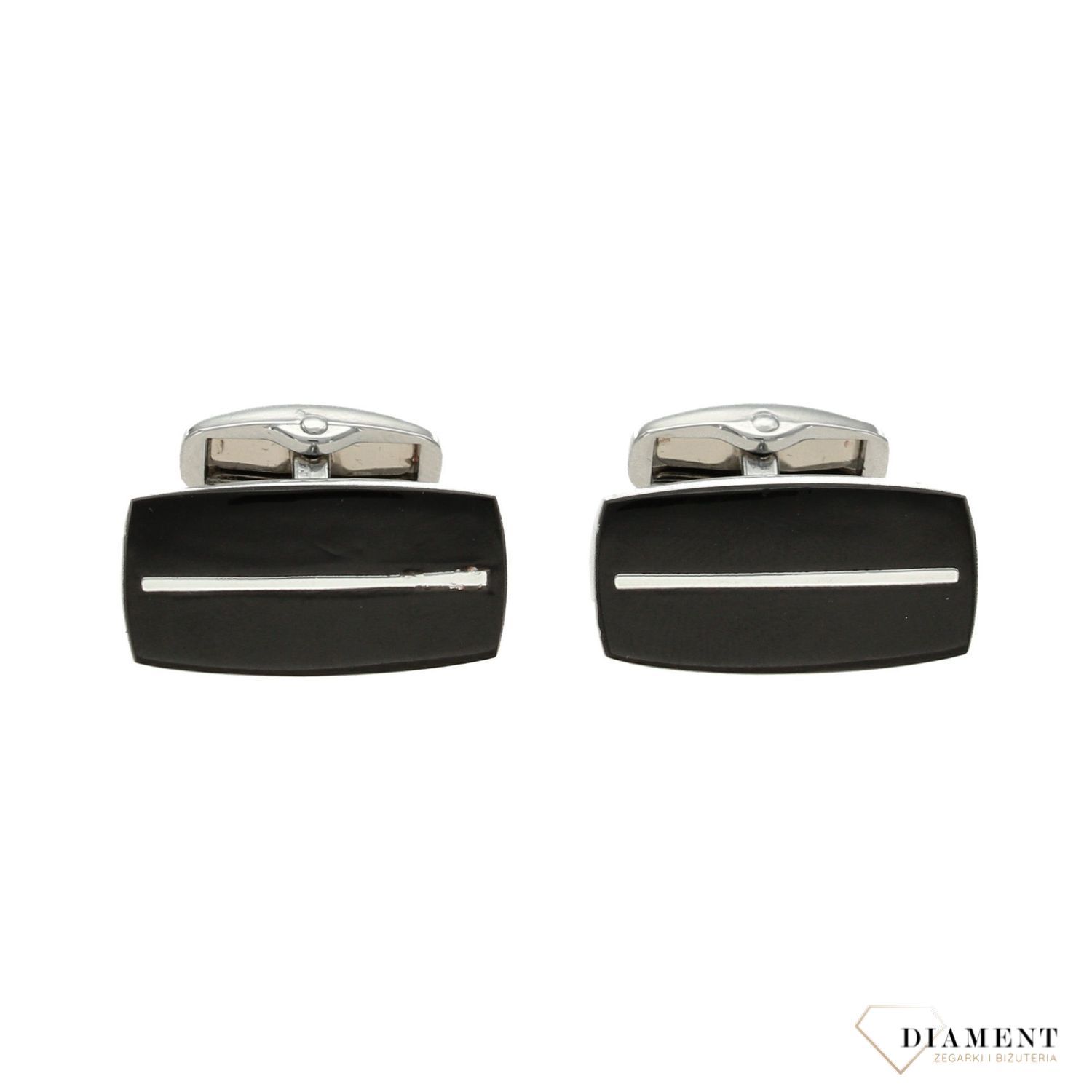 Spinki do mankietów czarne ze srebrem SP198 (1).jpg