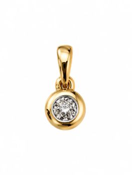 Złota zawieszka okrągła z diamentem 0,09 ct – złoto próby 585 GHSI 0,09ct1.jpg