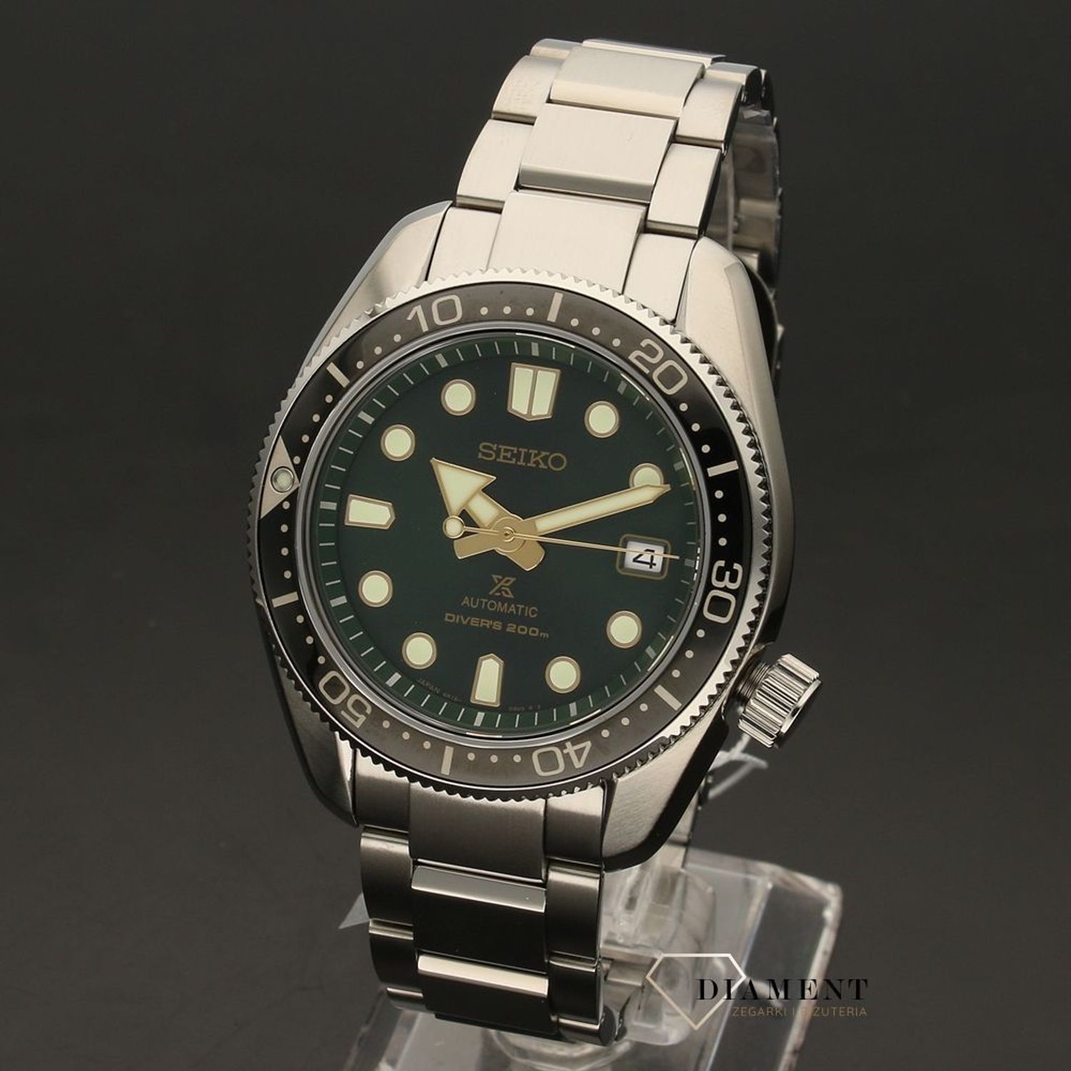 Zegarek męski Seiko Prospex 1968 Diver Automatic Neobrite Green Dial SPB105J1.jpg
