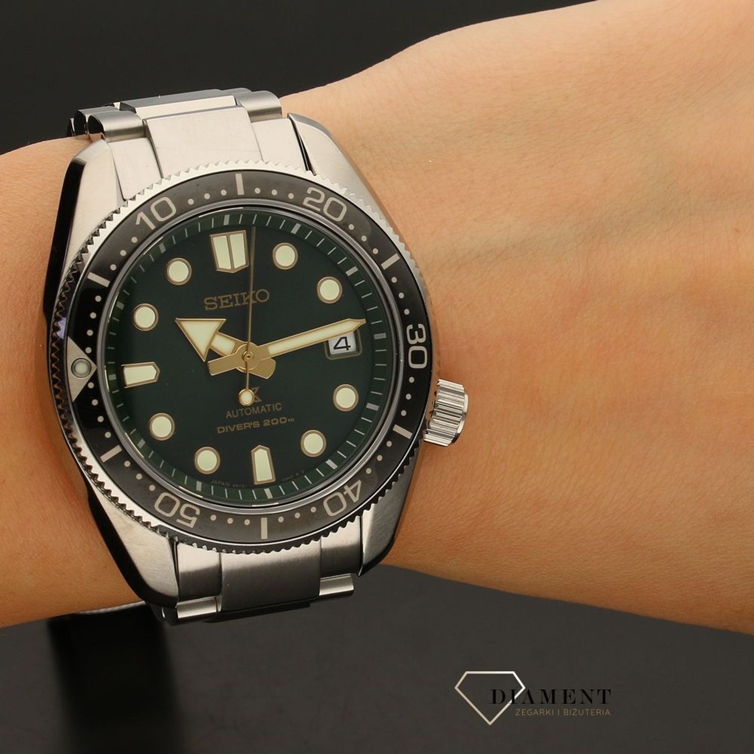 Zegarek męski Seiko Prospex 1968 Diver Automatic Neobrite Green Dial SPB105J1.jpg
