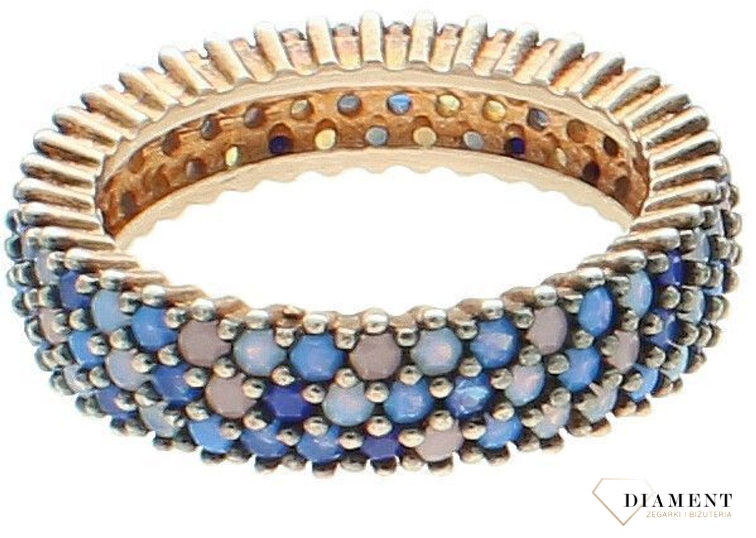 Srebrny pierścionek damski 925 obrączka wysadzana kolorowymi cyrkoniami SQP00000-013. Srebrny pierścionek damski. Srebrny pierścionek z cyrkoniami. Pierścionek srebrny damski. Srebrny pierścionek na prezent dla kob1.jpg