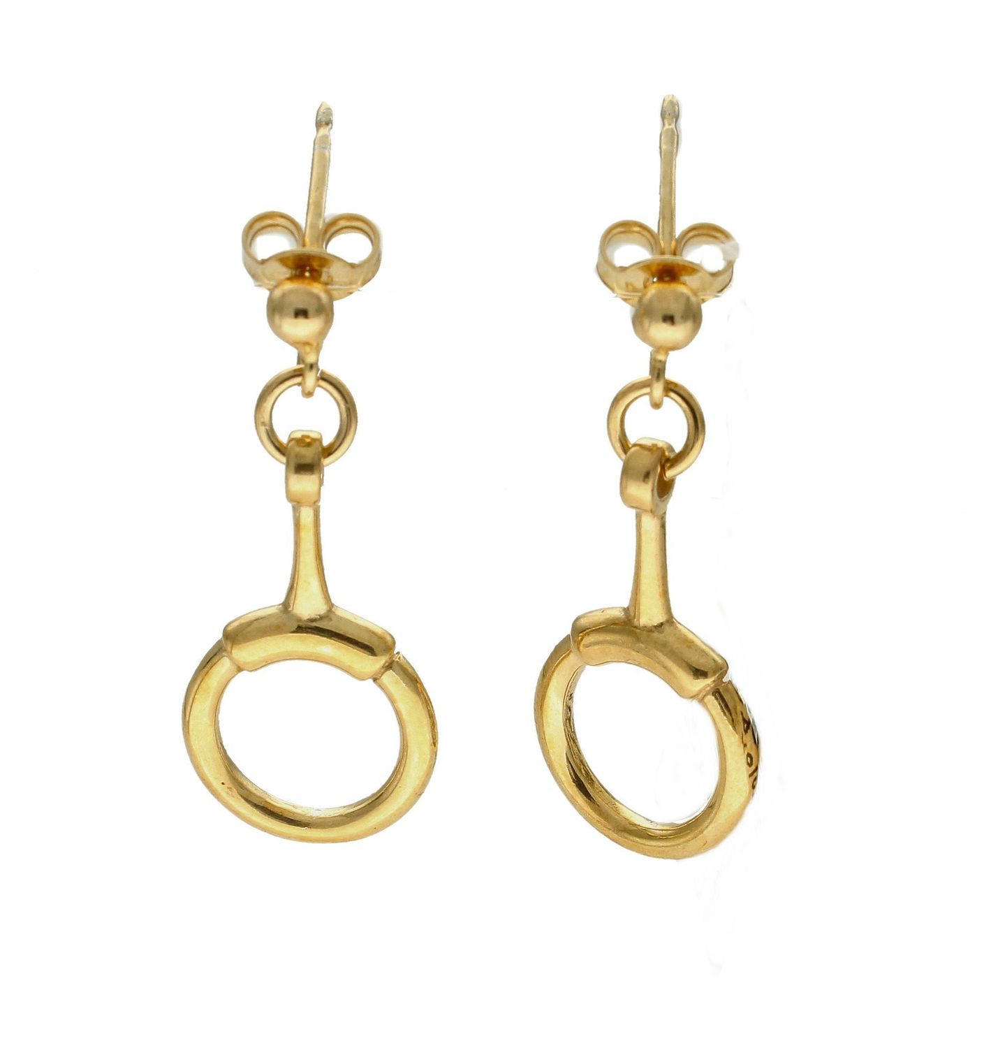 Pozłacane kolczyki  wiszący okrąg  925 DIAMENT SRK000000-038.jpg