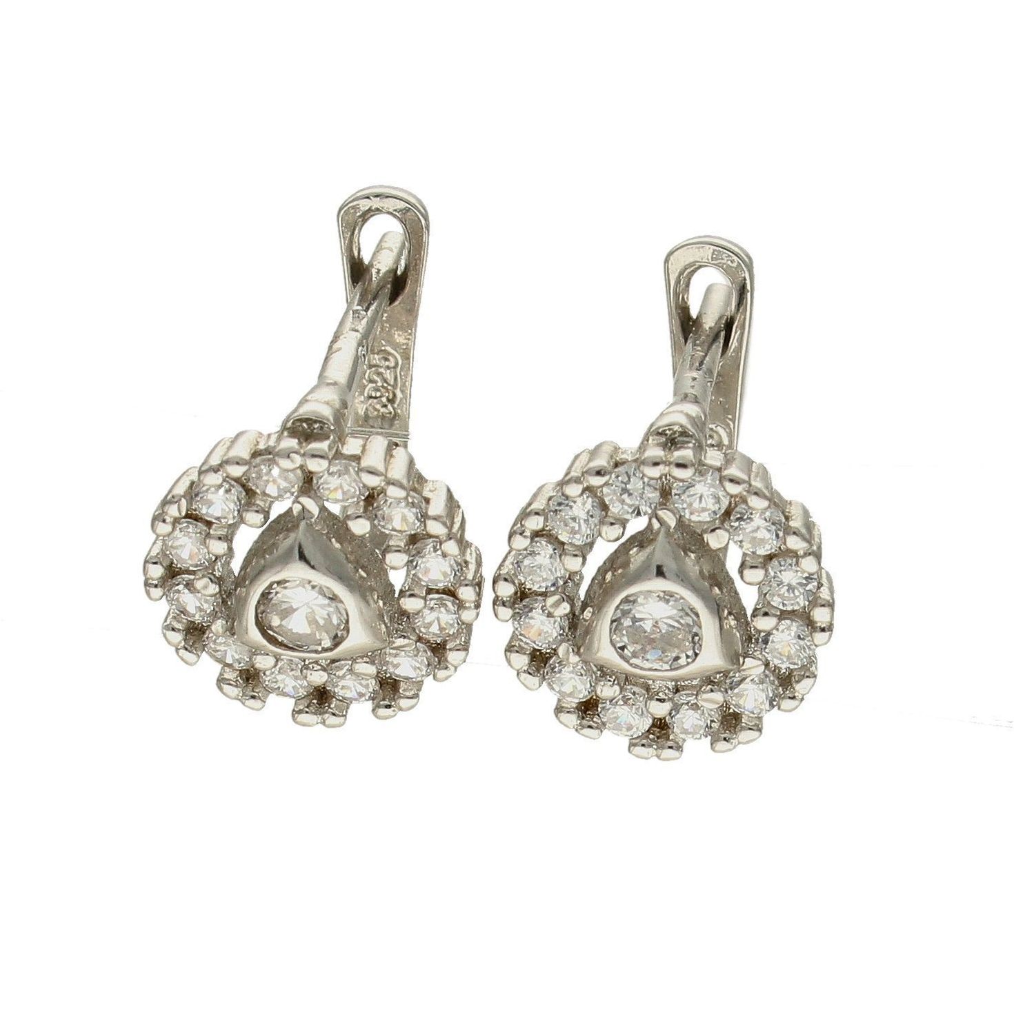 Kolczyki  srebrne kółka z cyrkonią SRK000000-048. Kolczyki na prezent. Ozdobne kółeczka . Proste kolczyki. Biżuteria na prezent.  Proste kolczyki,.jpg