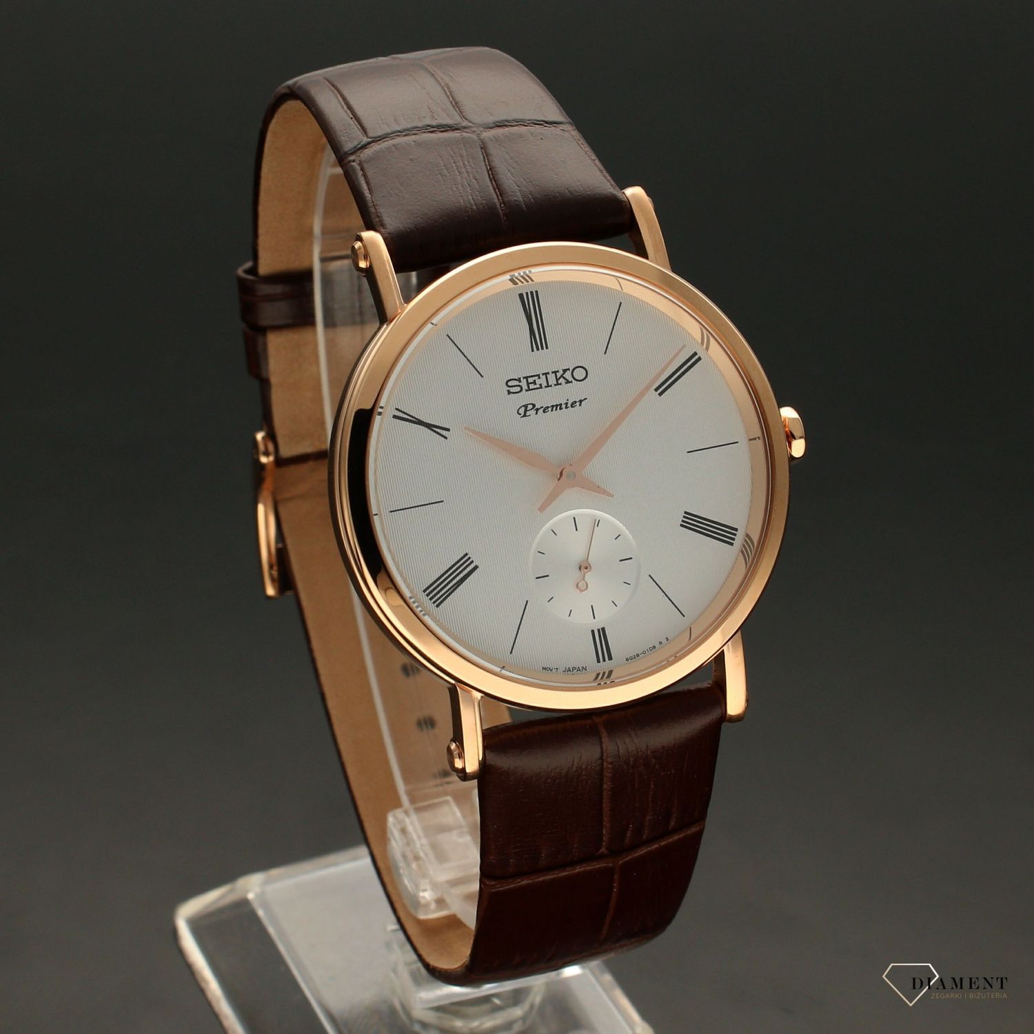 Zegarek męski Seiko Premier  Elegancki Rose Gold  SRK038P1.jpg