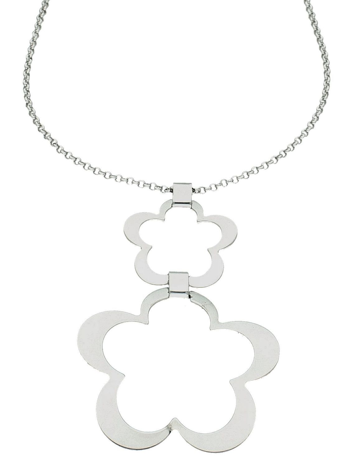 Srebrny naszyjnik celebrytka damskie 925 podwójna zawieszka kwiatek SRN000000-071. Srebrny naszyjnik damski. Naszyjnik srebrny celebrytka. Srebrna celebrytka damska z zawieszkami. Srebrny naszyjnik celebrytka damska na prezent (1).jpg