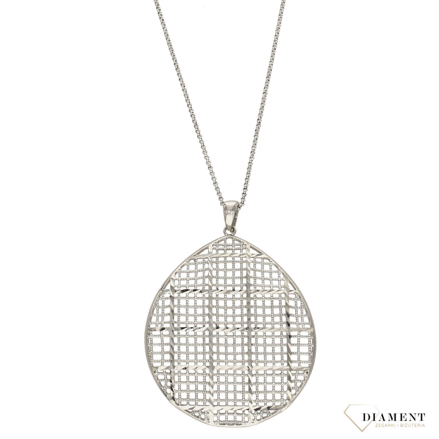 Srebrny naszyjnik kółko z siateczka SRN000000-072.jpg