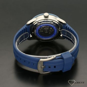 Sportowy zegarek męski w niebieskim kolorze. Tarcza zegarka jest czytelna i w jasnym odcieniu (5).jpg