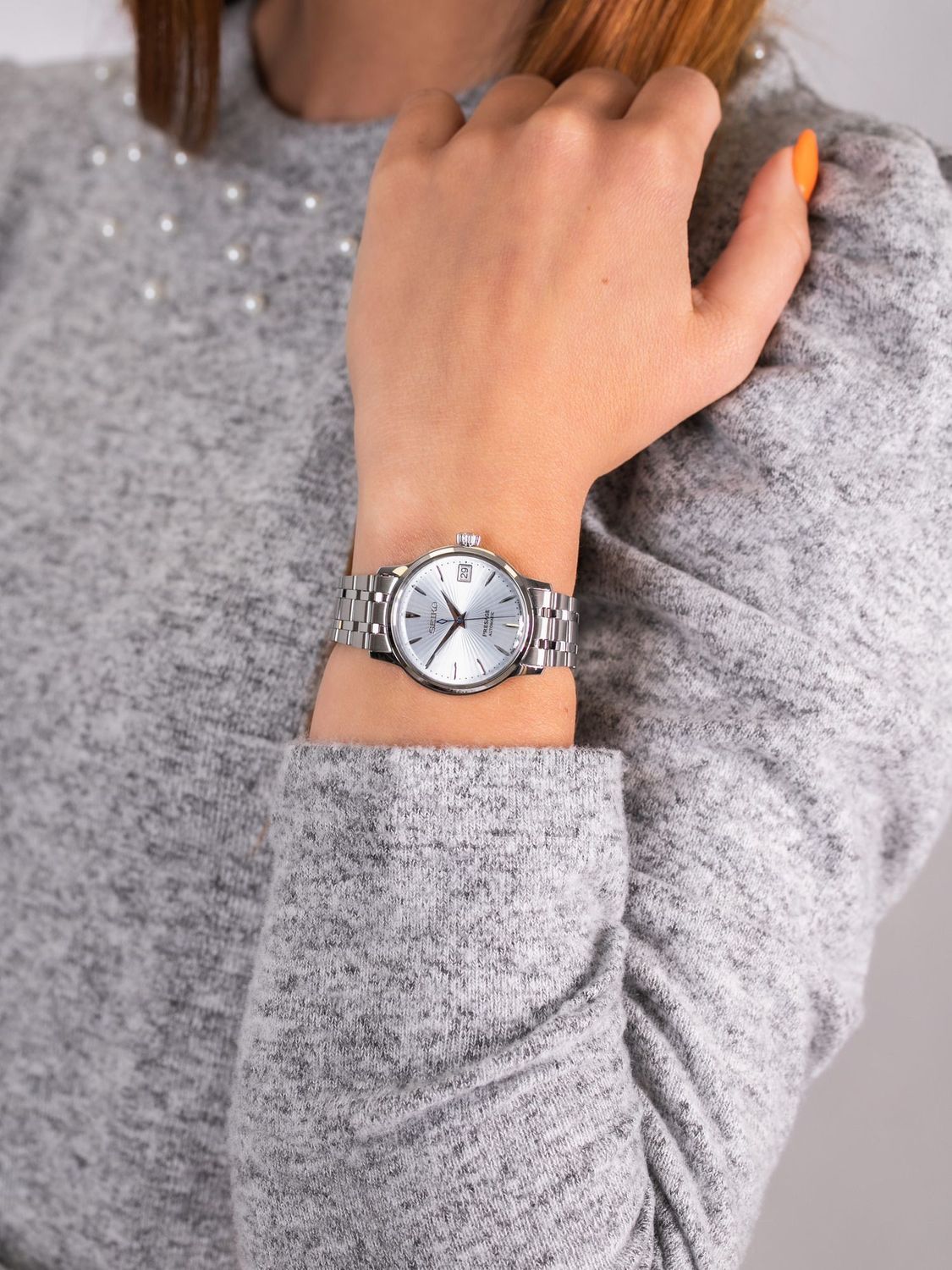 Damski Zegarek Automatyczny z Błękitną Tarczą Seiko Presage SRP841J1 (2).jpg