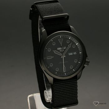 Zegarek męski Seiko 5 Sports Automatic SRPE69K1. Zegarek męski w pięknej, czarnej kolorystyce. Seiko automatic z wyraźnym datownikiem (2).jpg