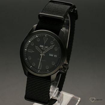 Zegarek męski Seiko 5 Sports Automatic SRPE69K1. Zegarek męski w pięknej, czarnej kolorystyce. Seiko automatic z wyraźnym datownikiem (3).jpg