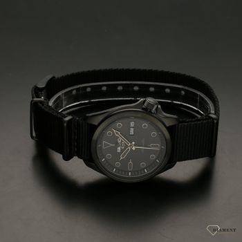Zegarek męski Seiko 5 Sports Automatic SRPE69K1. Zegarek męski w pięknej, czarnej kolorystyce. Seiko automatic z wyraźnym datownikiem (4).jpg