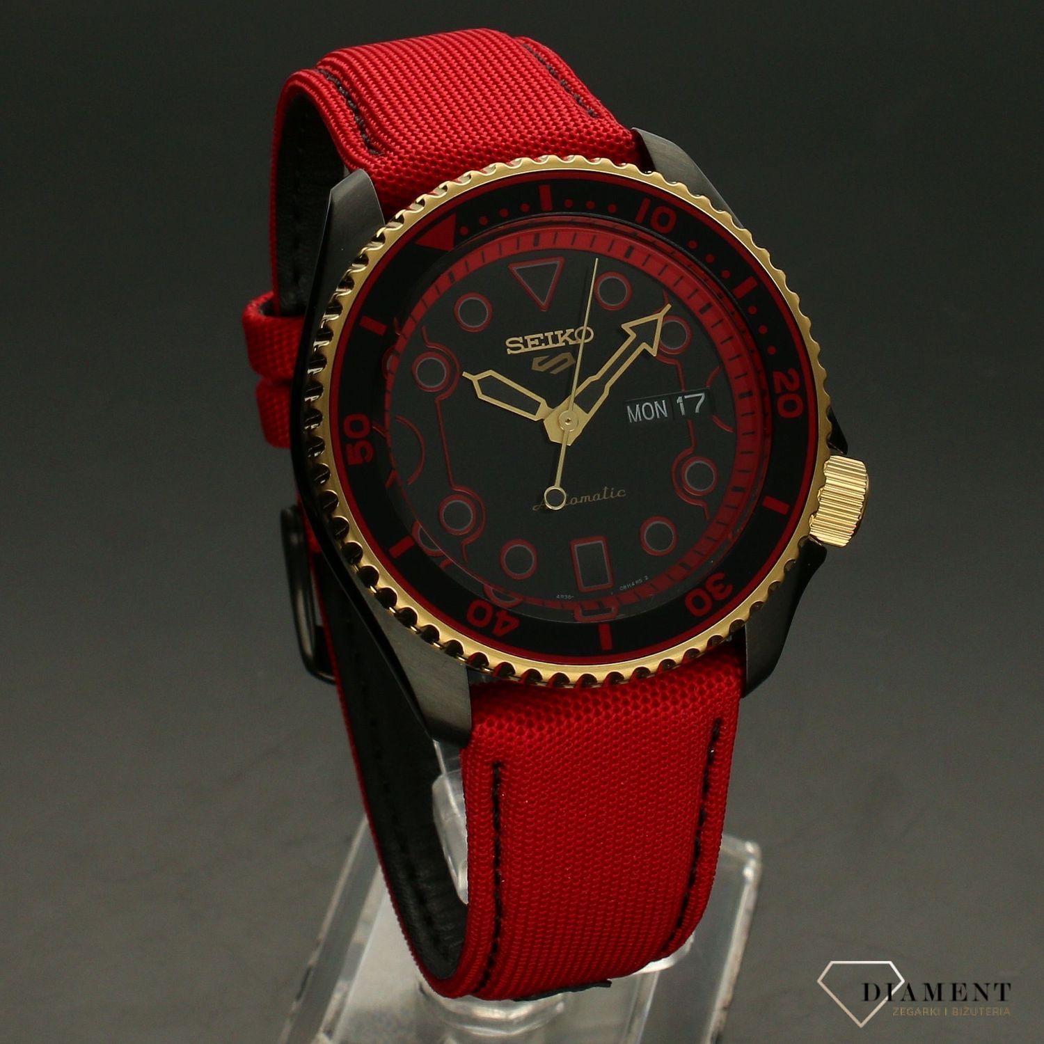 Zegarek męski Seiko Sports 5 Street Fighter V Limited Edition Czerwony SRPF20K1.jpg