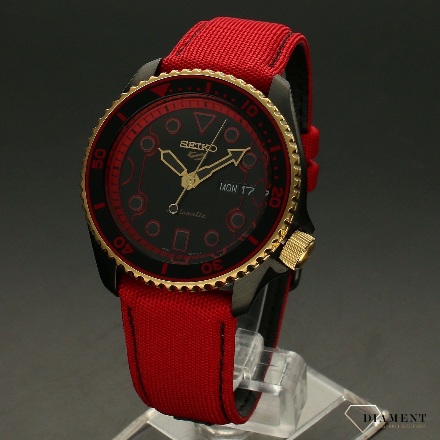 Zegarek męski Seiko Sports 5 Street Fighter V Limited Edition Czerwony SRPF20K1.jpg