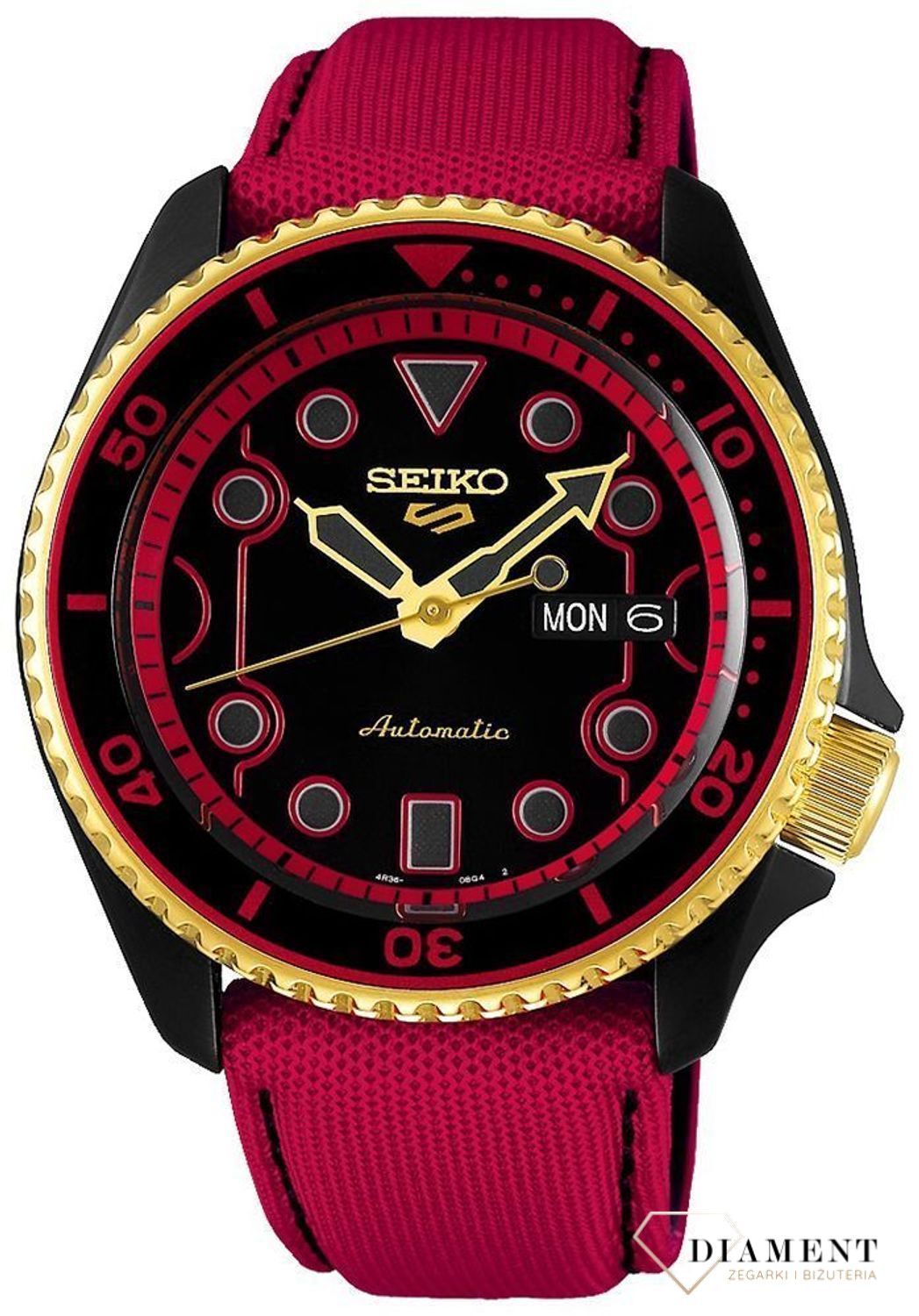 Zegarek męski Seiko Sports 5 Street Fighter V Limited Edition Czerwony SRPF20K1.jpg