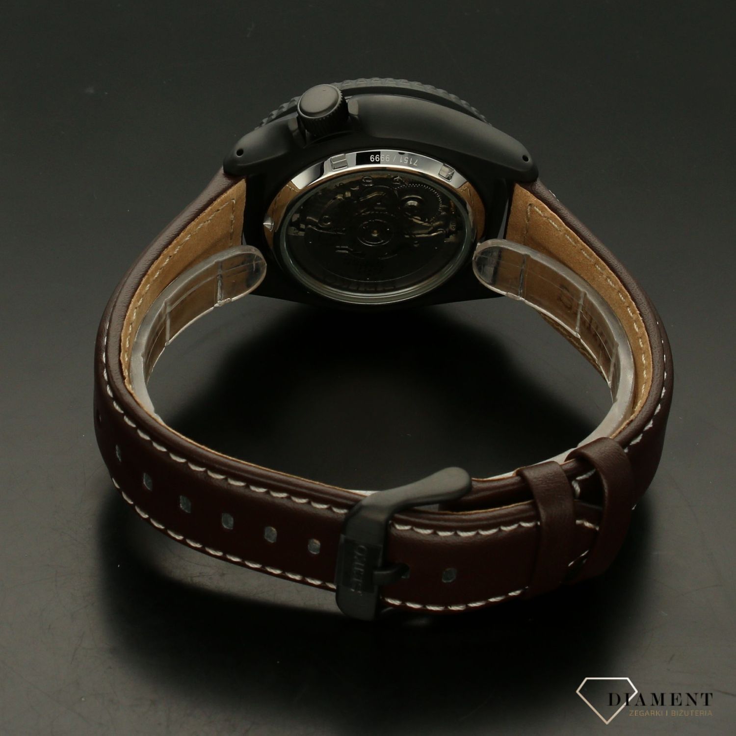 Zegarek męski Seiko SRPF21K1 z tarczą moro i brązowym paskiem.jpg