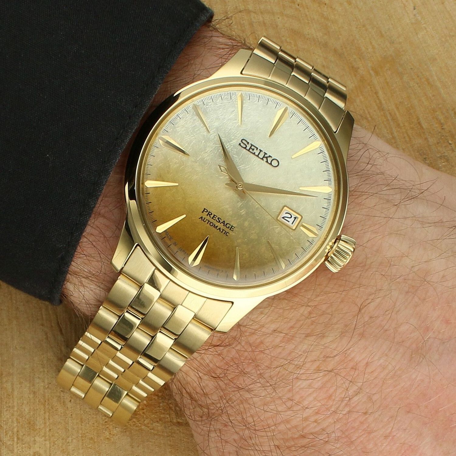 Zegarek Seiko Presage SRPK46J1 – Męski Zegarek Automatyczny z Złotą Tarcza.jpg