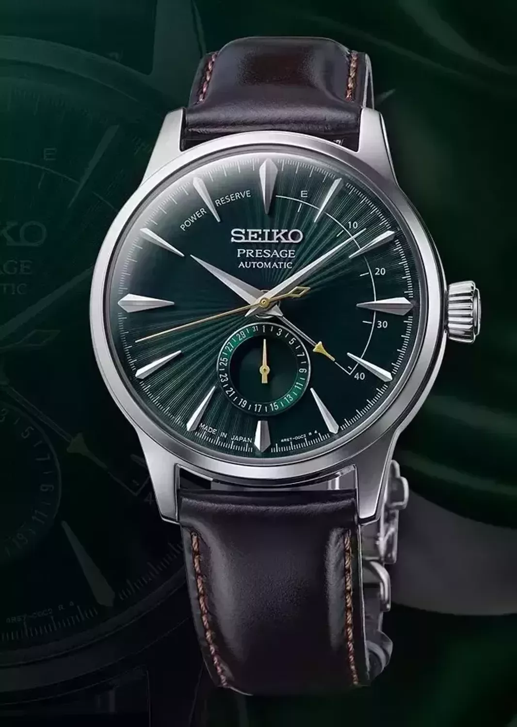 Seiko Presage SSA459J1 Power Reserve Green  (1).jpg