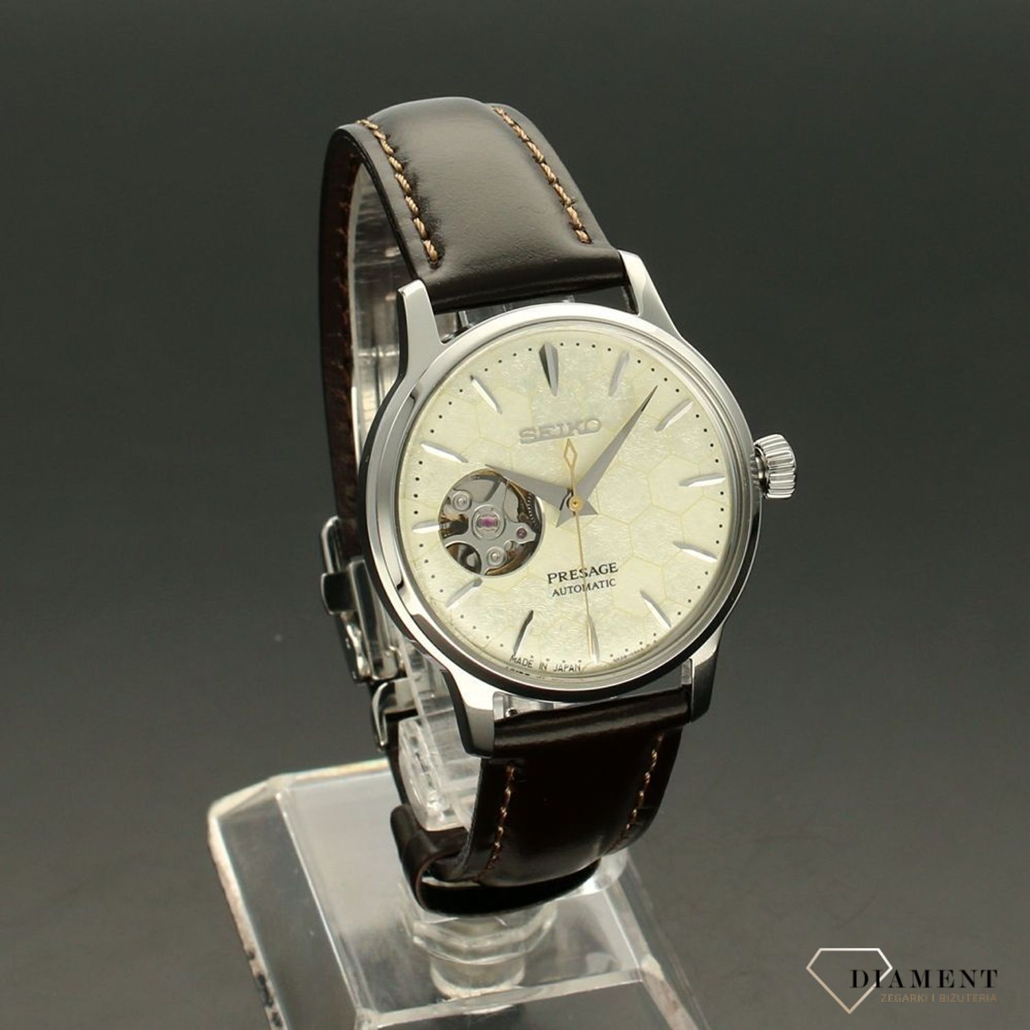Zegarek damski Seiko Presage Star Bar Honeycomb Automatic Limited Edition SSA781J1.jpg
