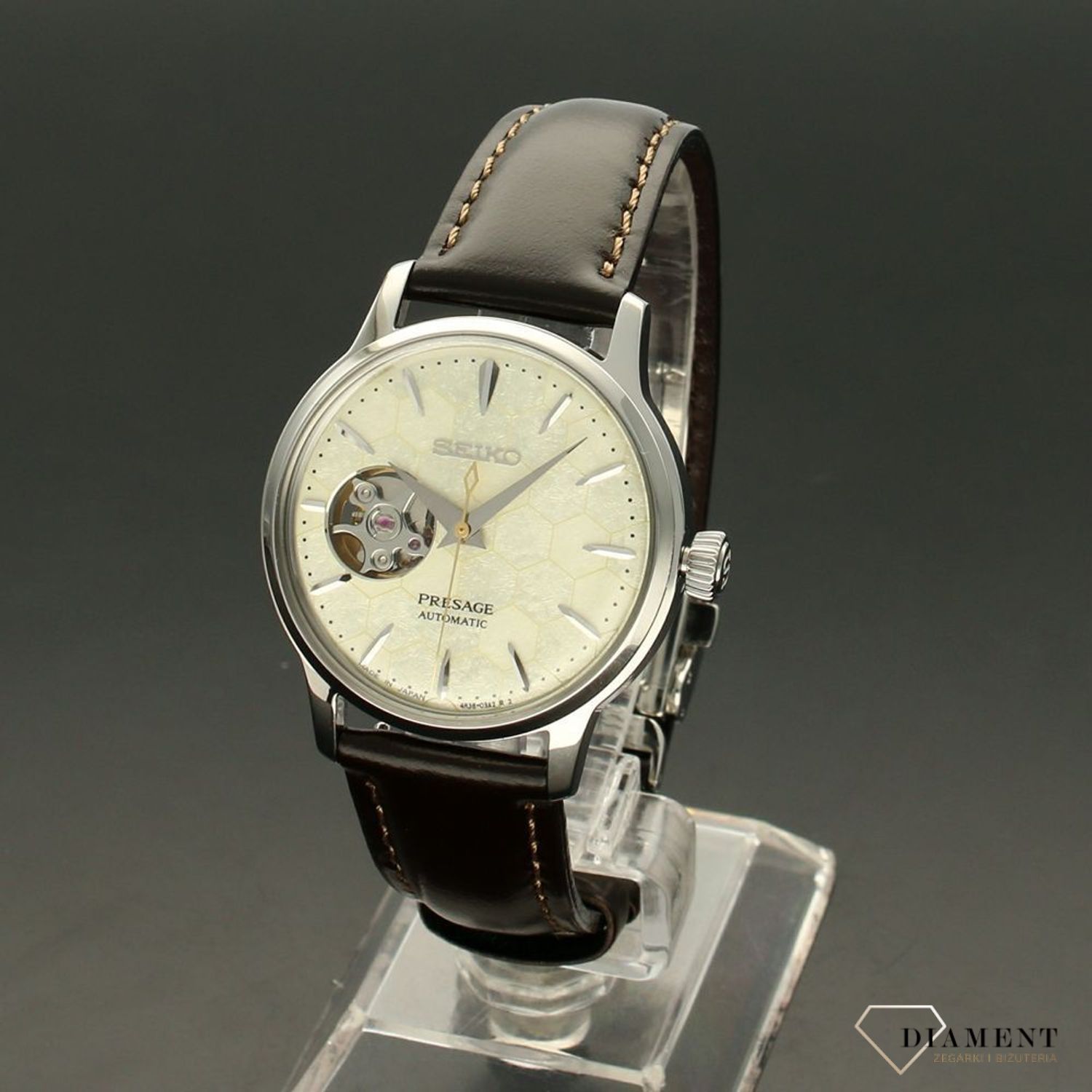 Zegarek damski Seiko Presage Star Bar Honeycomb Automatic Limited Edition SSA781J1.jpg