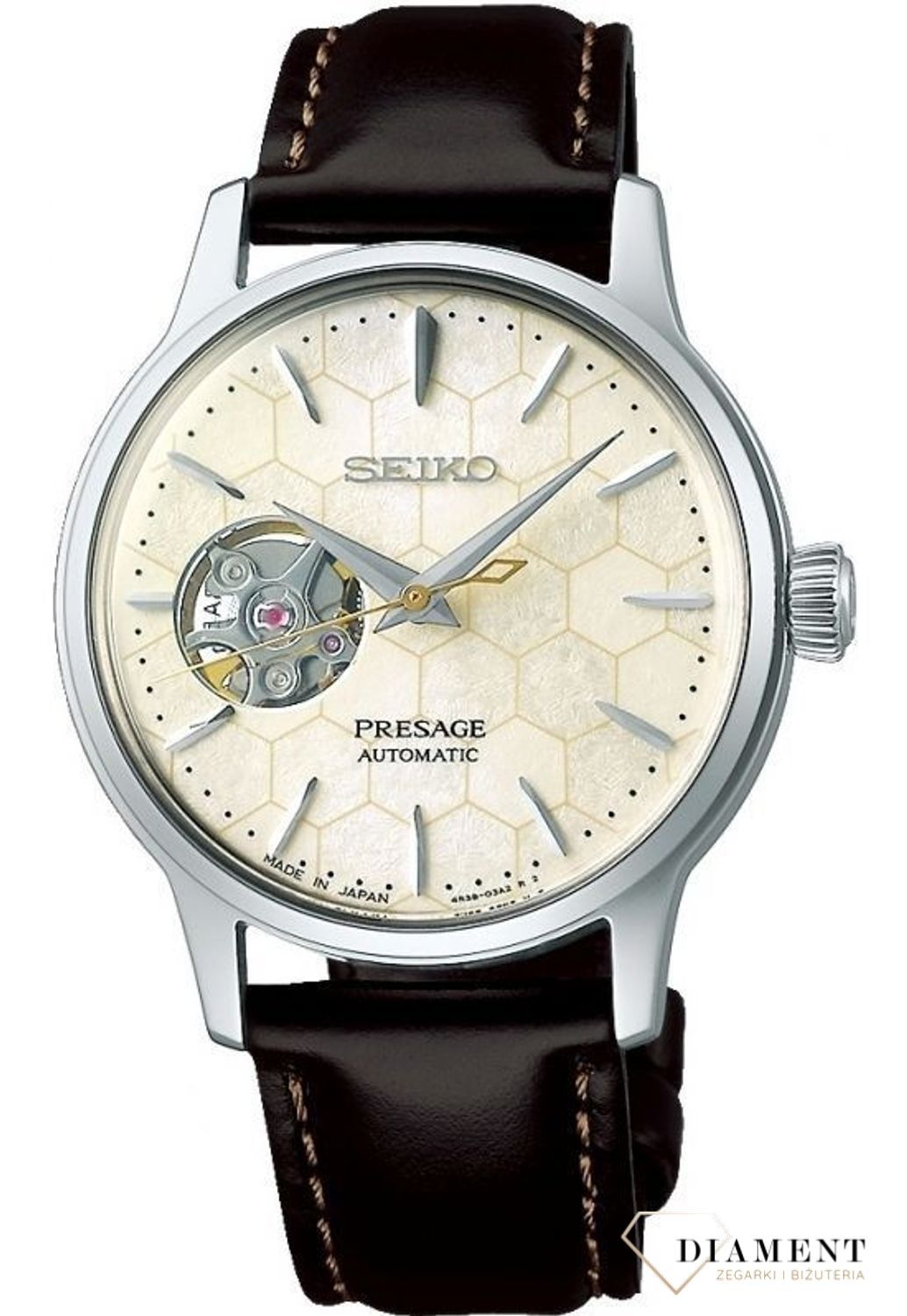 Zegarek damski Seiko Presage Star Bar Honeycomb Automatic Limited Edition SSA781J1.jpg