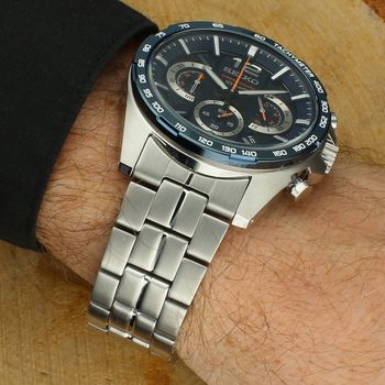 Seiko SSB345P1 ⌚ Chronograf 100m  Tachymetr, Niebieska Tarcza, Stal 316L (3).jpg