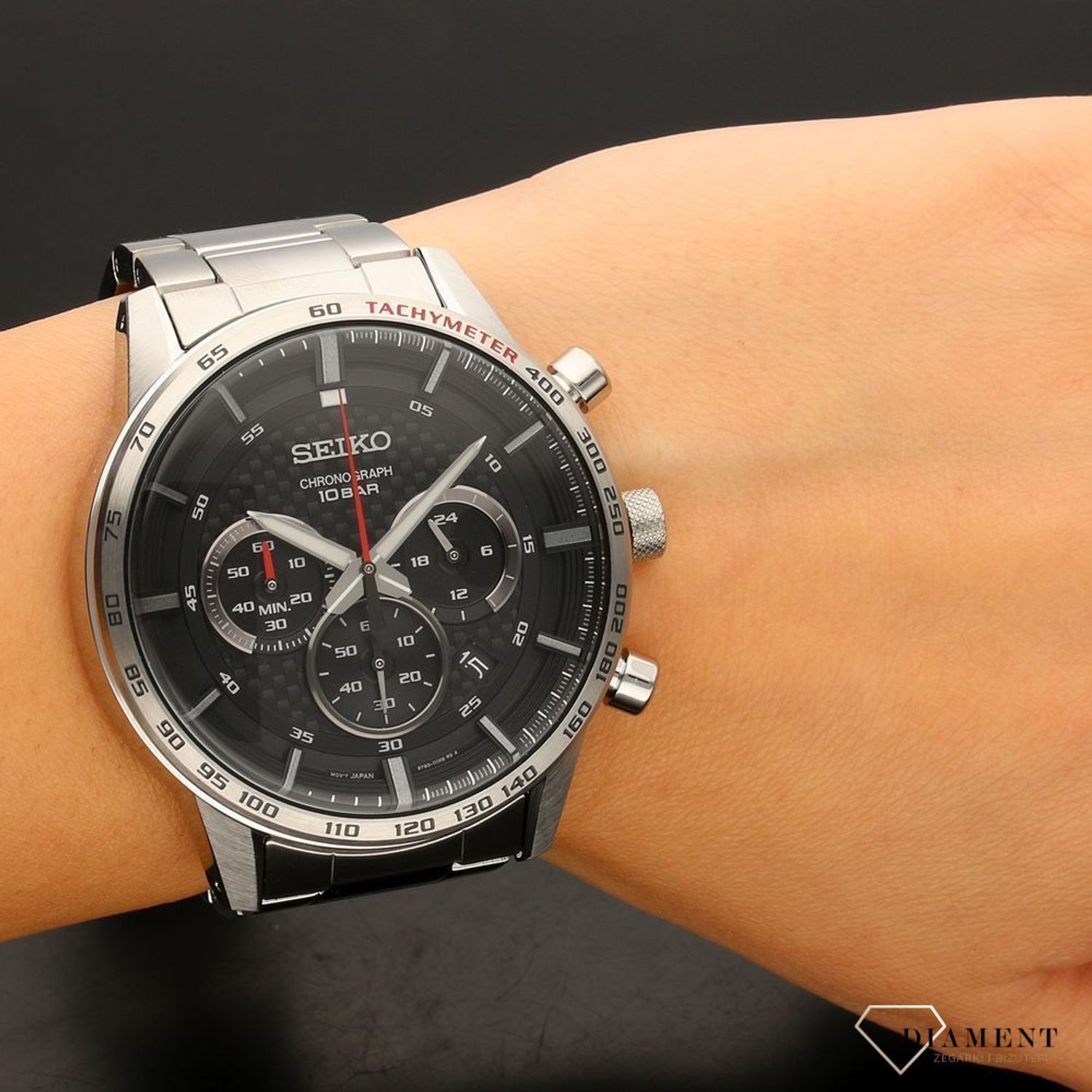 Zegarek męski Seiko Quartz Chronograph Tachometer 100m SSB355P1.jpg