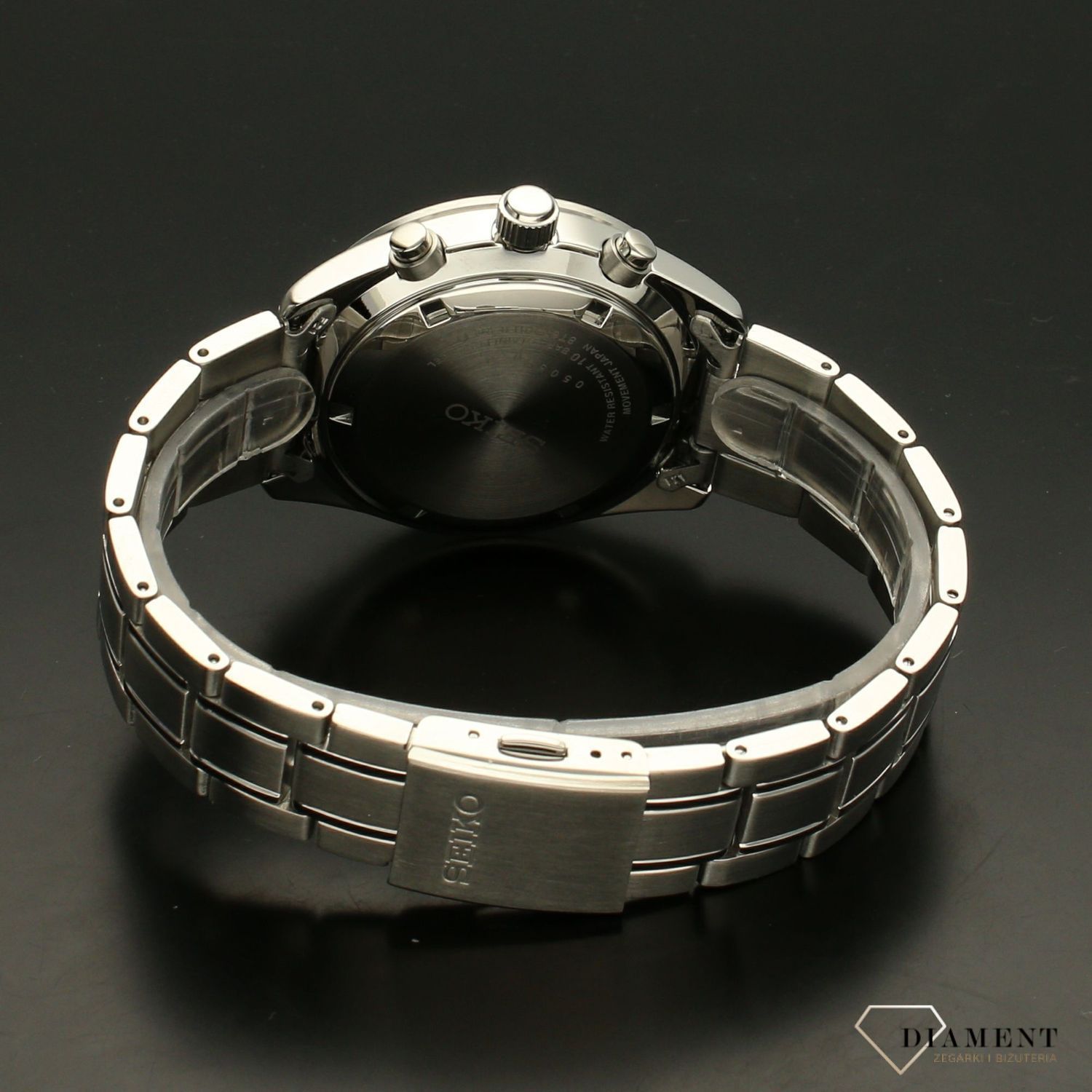 Zegarek męski na bransolecie Seiko 'Czarny chronograf'  SSB379P1.jpg