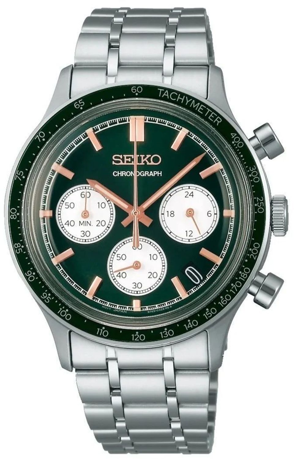 Zegarek męski Seiko SSB481P1 Chronograph – zielona tarcza, stalowa bransoleta mm.jpg
