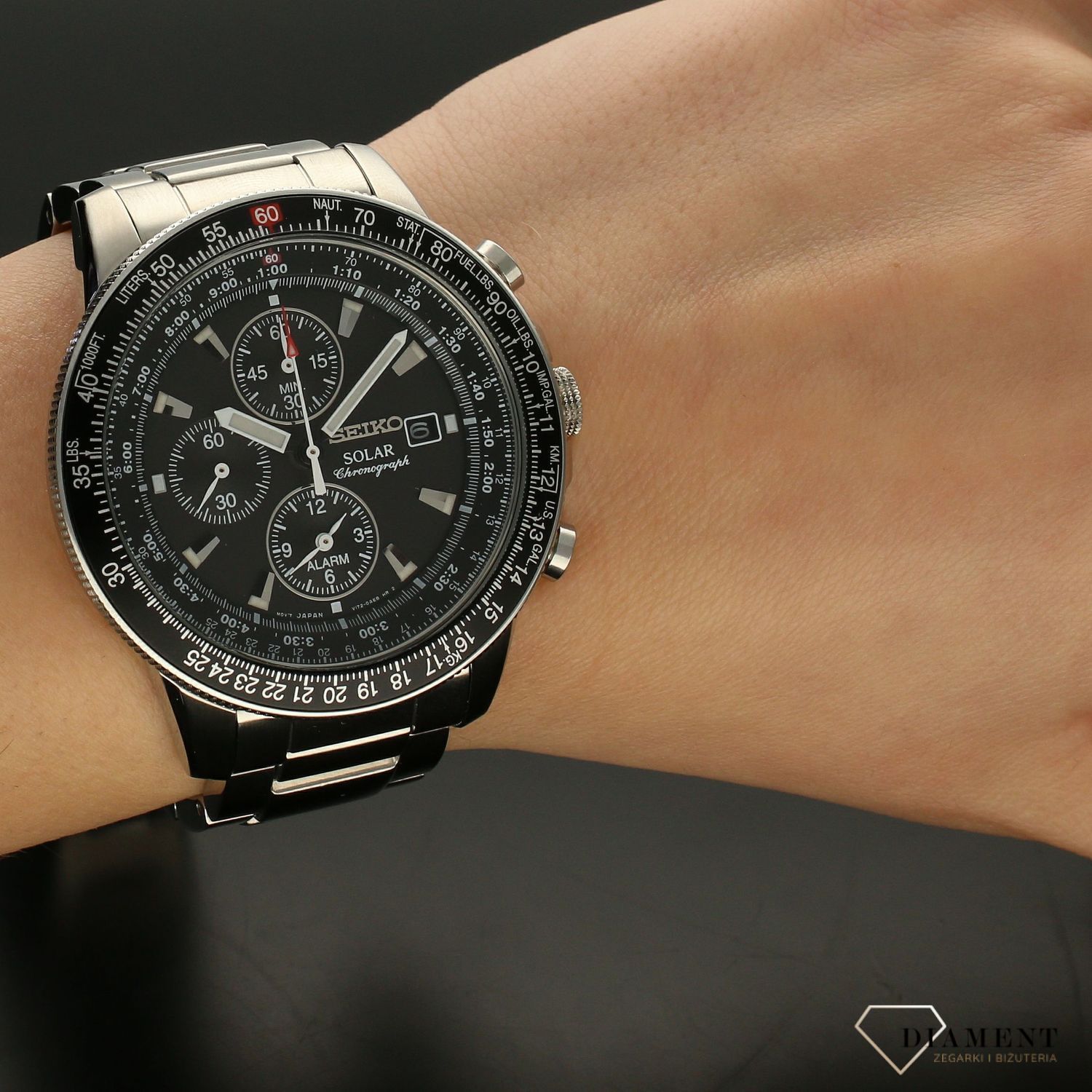 Zegarek męski Seiko 'Czarny Solar'  SSC009P1.jpg