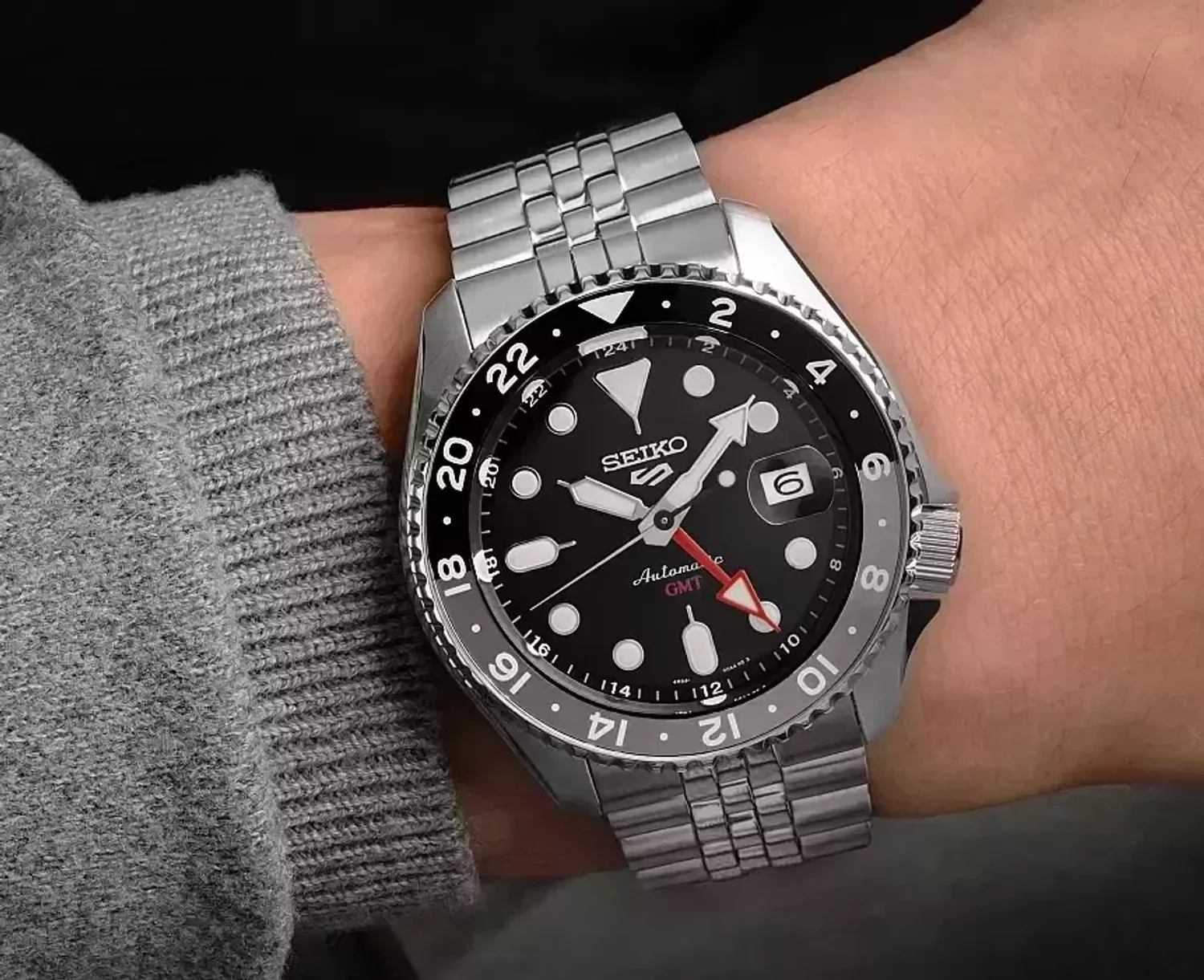 Zegarek męski Seiko 5 Sports GMT Black Grape Automatic 4R34 – Dual Time SSK001K1.jpg