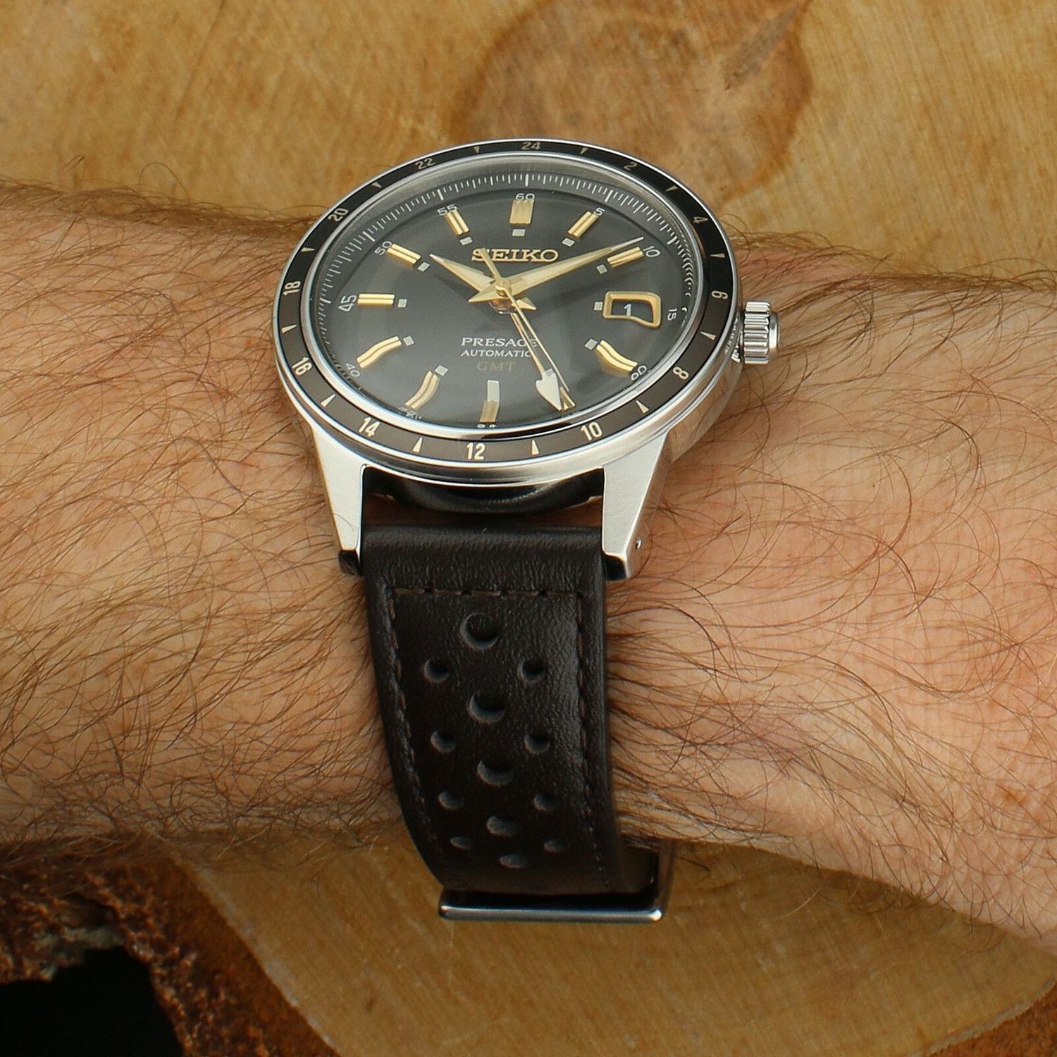 Zegarek Seiko Presage SSK013J1 Style 60s GMT - zegarek automatyczny retro GMT.jpg