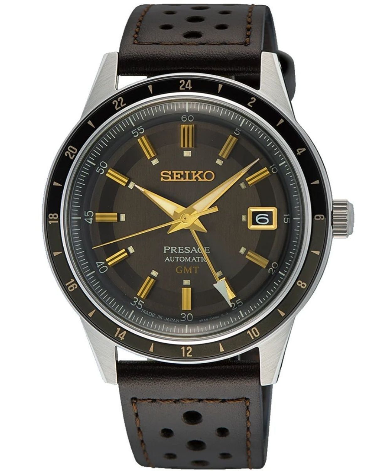 Zegarek Seiko Presage SSK013J1 Style 60s GMT - zegarek automatyczny retro GMT.jpg
