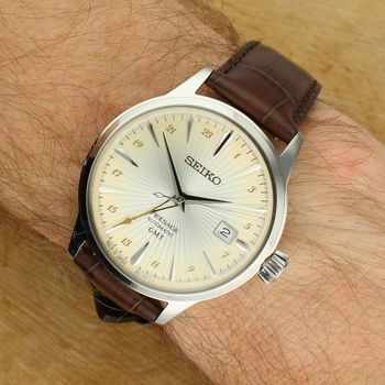 Seiko Presage SSK041J1 Acacia Cocktail Time GMT – Beżowa Tarcza, Skórzany Pasek (2).jpg