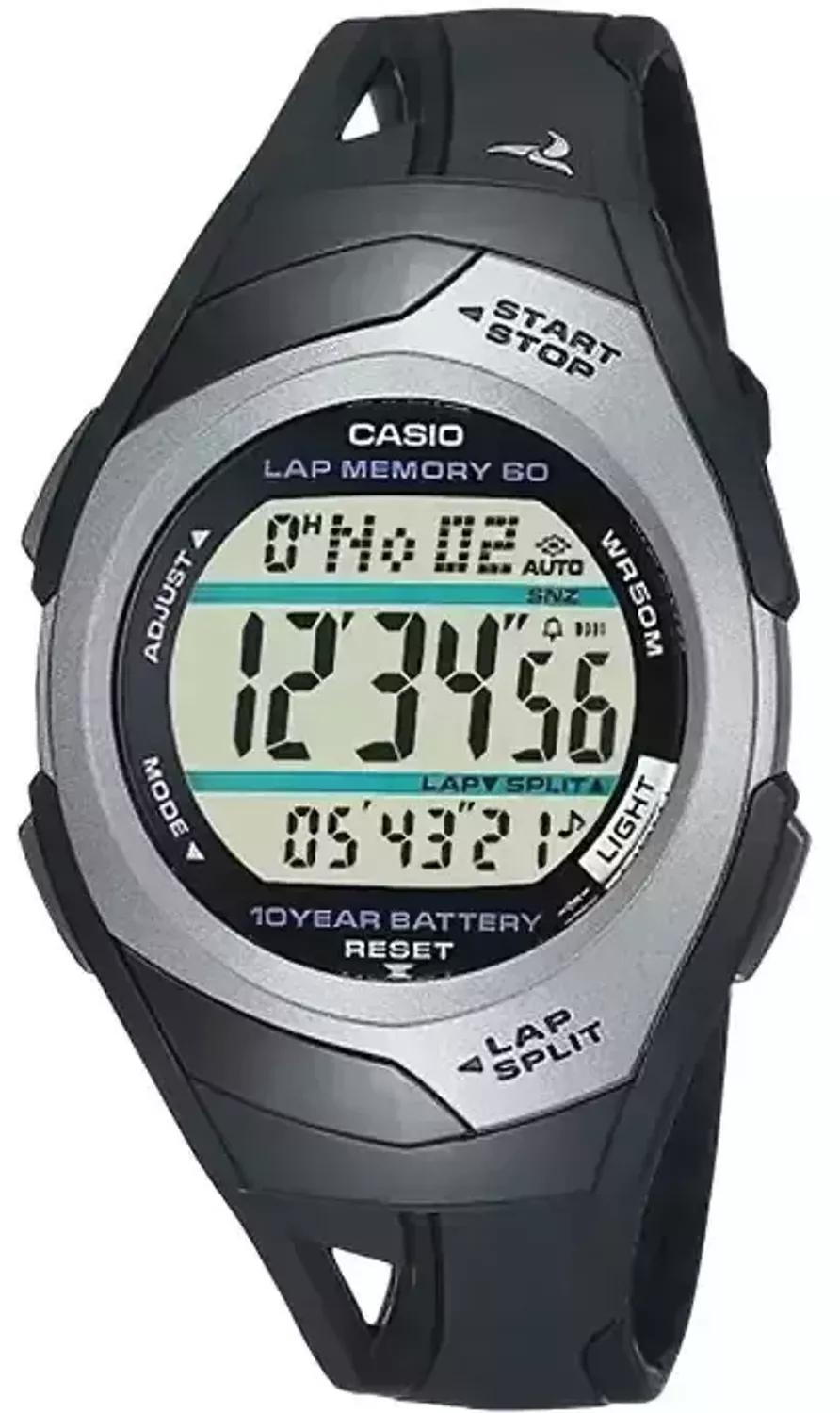 Zegarek CASIO SPORT STR-300C-1VEF wyposażony jest w kwarcowy mechanizm, zasilany za pomocą baterii. Posiada bardzo wysoką dokładność mierzenia czasu.webp