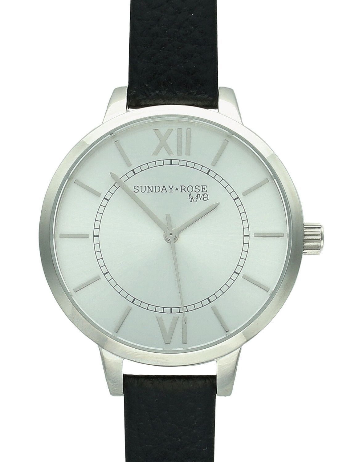 Elegancki zegarek damski SUNDAY ROSE Classic FOREVER BLACK z mechanizmem Miyota, kopertą 40 mm ze stali nierdzewnej, szkłem mineralnym hartowanym i paskiem skórzanym. Wodoszczelność 5 ATM.1.jpg