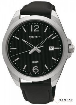 Zegarek męski na bransolecie Seiko '100M Czarna klasyka ' SUR215P1.jpg