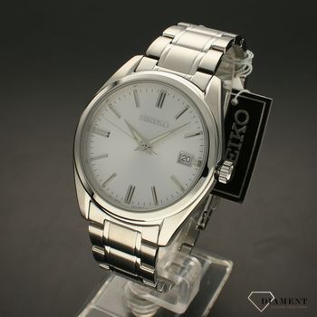 Zegarek męski na bransolecie Seiko SUR307P1 ze srebrną tarczą ⌚  (2).jpg