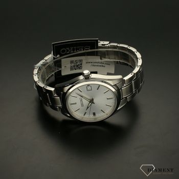 Zegarek męski na bransolecie Seiko SUR307P1 ze srebrną tarczą ⌚  (3).jpg