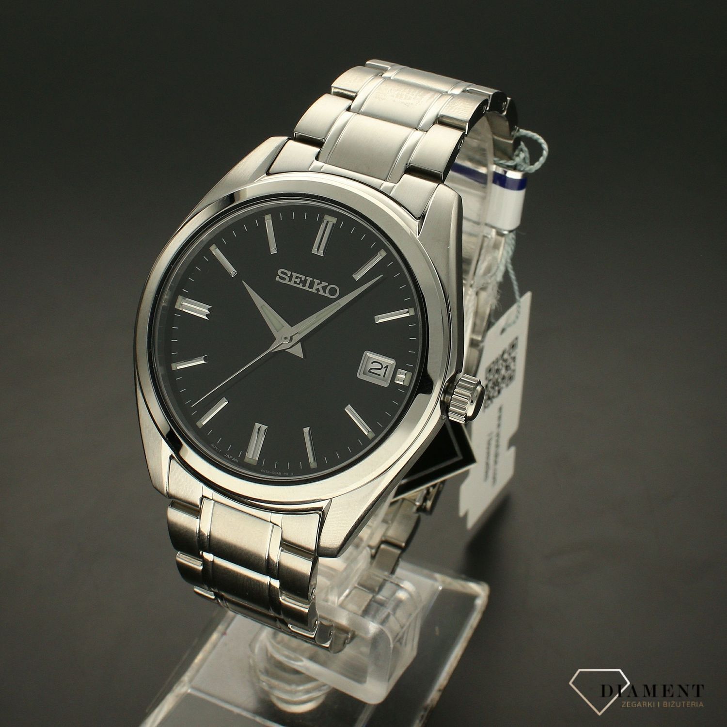 Zegarek męski na bransolecie Seiko z podwójnym datownikiem SUR311P1.webp