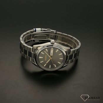 Zegarek męski na bransolecie Seiko SUR343P1 z czytelną tarczą w szarym kolorem ⌚  (3).jpg