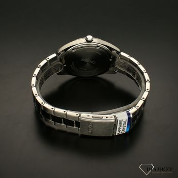 Zegarek męski na bransolecie Seiko SUR343P1 z czytelną tarczą w szarym kolorem ⌚  (4).jpg