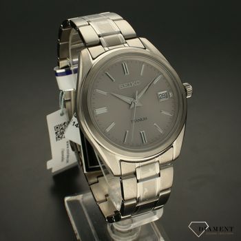 Zegarek męski na bransolecie tytanowej Seiko SUR369P1 z czytelną, szarą tarczą ⌚  (1).jpg