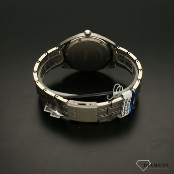 Zegarek męski na bransolecie tytanowej Seiko SUR369P1 z czytelną, szarą tarczą ⌚  (4).jpg