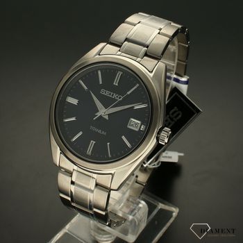 Zegarek męski na bransolecie tytanowej Seiko SUR373P1 z czytelną tarczą ⌚  (2).jpg