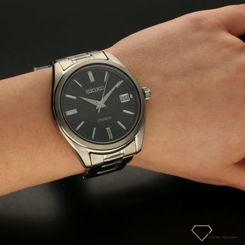 Zegarek męski na bransolecie tytanowej Seiko SUR373P1 z czytelną tarczą ⌚  (5).jpg
