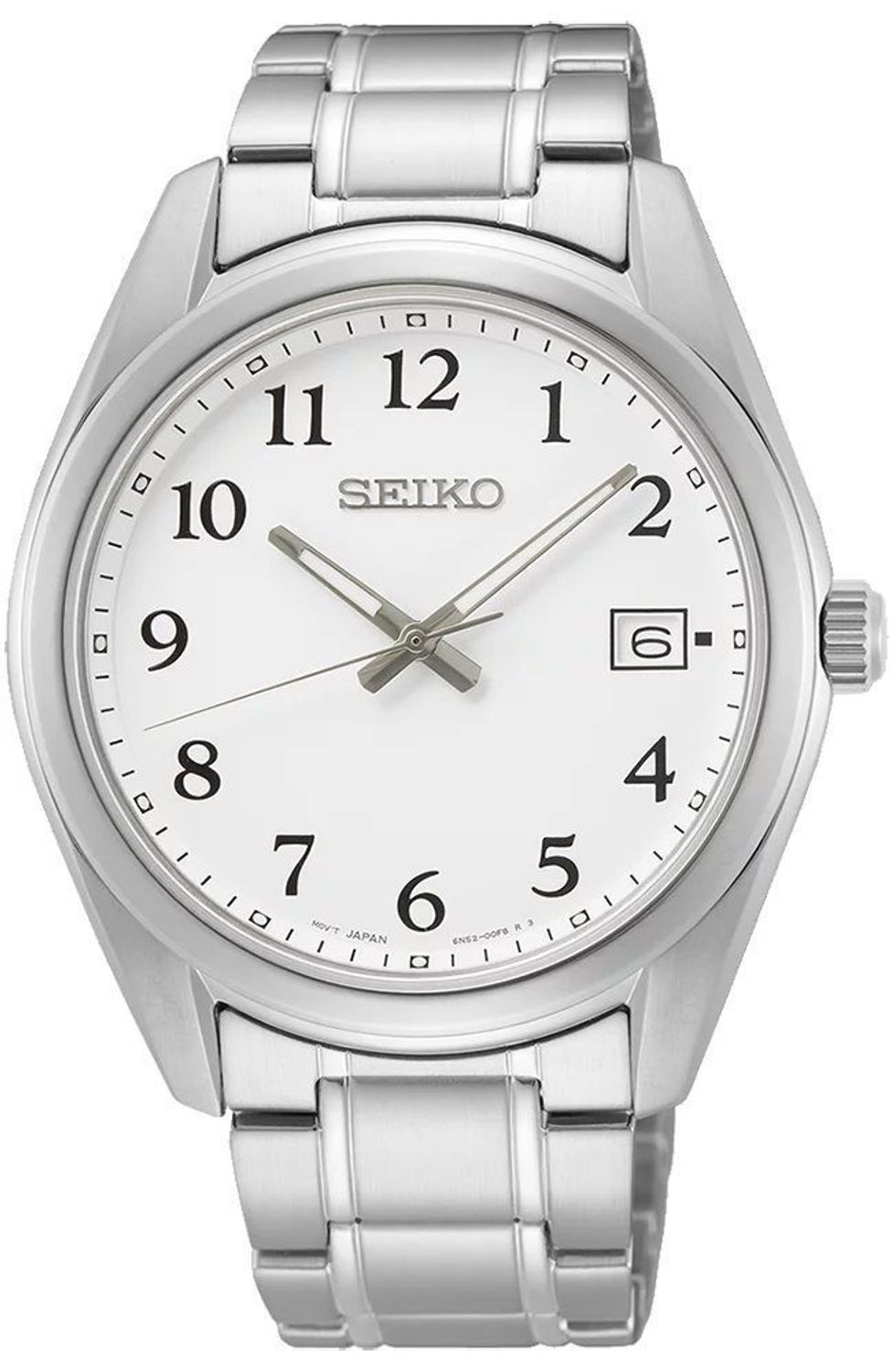 Zegarek męski Seiko Classic Quartz SUR459P1 to zegarek kwarcowy, zasilany za pomocą baterii. Zegarek męski Seiko na srebrnej bransolecie. Zegarek bardzo wyraźny. Zegarek elegancki idealny na prezent..jpg