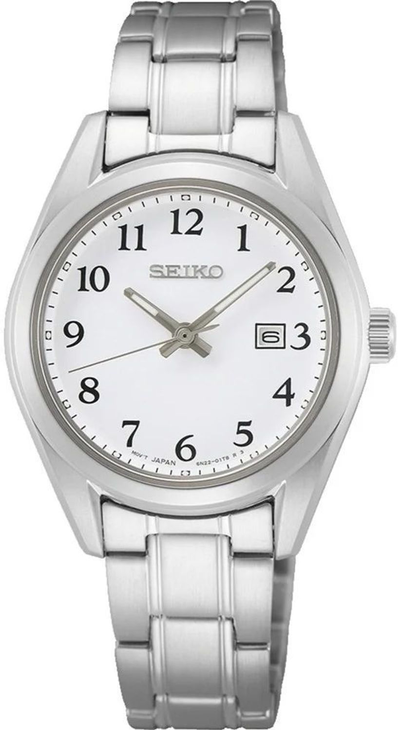 Zegarek damski Seiko SUR465P1 Classic – biała tarcza i stalowa bransoleta.jpg