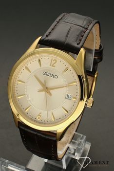 Zegarek męski Seiko Neo Classic SUR472P1  to zegarek kwarcowy, zasilany za pomocą baterii. Zegarek męski Seiko na brązowym pasku. Zegarek bardzo wyraźny. Zegarek elegancki idealny na prezent (4).jpg