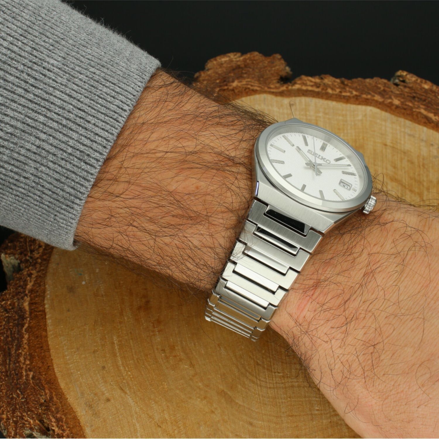 Zegarek męski Seiko SUR553P1 Classic Quartz – Męski zegarek klasyczny na bransolecie.jpg